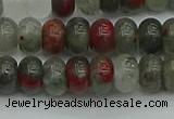 CRB2871 15.5 inches 5*8mm rondelle blood jasper beads