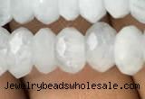 CRB3008 15.5 inches 5*8mm faceted rondelle aquamarine beads