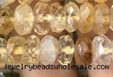 CRB3012 15.5 inches 5*8mm faceted rondelle citrine beads