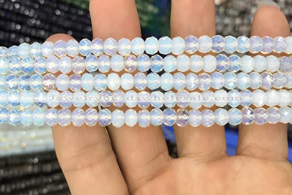 CRB3029 15.5 inches 4*6mm faceted rondelle opal beads wholesale