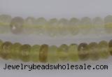 CRB303 15.5 inches 5*8mm - 10*14mm faceted rondelle lemon quartz beads