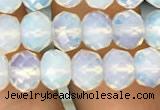 CRB3031 15.5 inches 7*10mm faceted rondelle opal beads wholesale