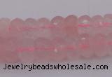 CRB304 15.5 inches 5*8mm - 10*14mm faceted rondelle rose quartz beads