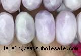 CRB3053 15.5 inches 9*16mm faceted rondelle kunzite beads