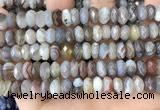 CRB3075 15.5 inches 5*10mm faceted rondelle Botswana agate beads