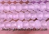 CRB3101 15.5 inches 2*3mm faceted rondelle tiny rose quartz beads