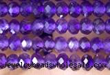 CRB3103 15.5 inches 2*3mm faceted rondelle tiny amethyst beads