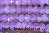 CRB3104 15.5 inches 2*3mm faceted rondelle tiny lavender amethyst beads