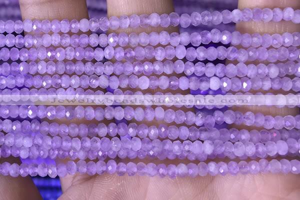 CRB3104 15.5 inches 2*3mm faceted rondelle tiny lavender amethyst beads