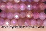 CRB3111 15.5 inches 2*3mm faceted rondelle tiny ruby gemstone beads