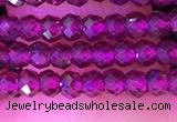 CRB3112 15.5 inches 2*3mm faceted rondelle tiny garnet beads