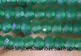 CRB3127 15.5 inches 2*3mm faceted rondelle tiny green agate beads