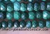 CRB3128 15.5 inches 2*3mm faceted rondelle tiny malachite beads