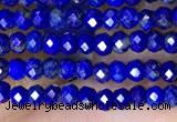 CRB3130 15.5 inches 2*3mm faceted rondelle tiny lapis lazuli beads