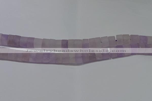 CRB315 15.5 inches 8*12mm tyre matte amethyst gemstone beads