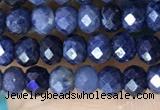 CRB3162 15.5 inches 2.5*4mm faceted rondelle tiny sapphire beads