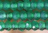 CRB3171 15.5 inches 2.5*4mm faceted rondelle tiny green agate beads