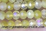 CRB3178 15.5 inches 2.5*4mm faceted rondelle tiny yellow opal beads