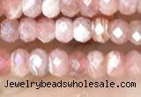 CRB3179 15.5 inches 2.5*4mm faceted rondelle tiny rhodochrosite beads