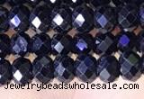 CRB3188 15.5 inches 3*5mm faceted rondelle tiny black spinel beads