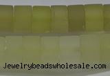 CRB319 15.5 inches 8*12mm tyre matte lemon quartz gemstone beads