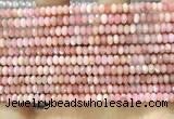 CRB3202 15.5 inches 2.5*4mm faceted rondelle pink opal beads