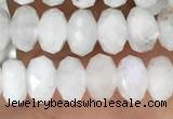 CRB3210 15.5 inches 3.5*6mm faceted rondelle white moonstone beads