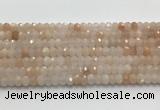 CRB3217 15.5 inches 4*6mm faceted rondelle pink aventurine jade beads wholesale