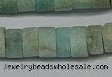 CRB324 15.5 inches 8*12mm tyre matte amazonite gemstone beads