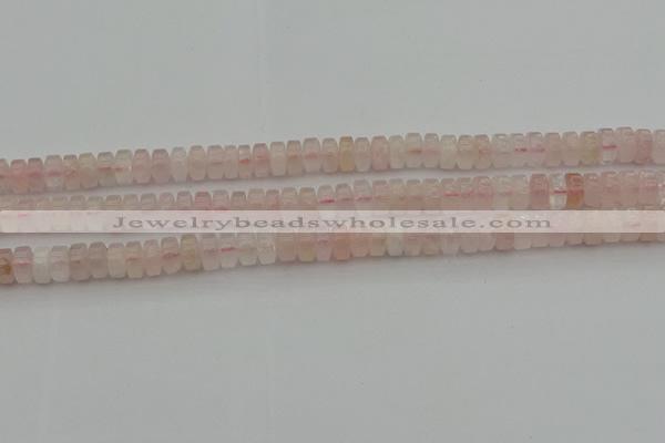 CRB401 15.5 inches 5*8mm rondelle rose quartz beads wholesale