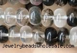 CRB4033 15.5 inches 4*6mm rondelle black watermelon beads wholesale