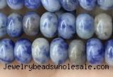 CRB4046 15.5 inches 4*6mm rondelle blue spot stone beads