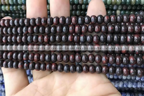 CRB4057 15.5 inches 4*6mm rondelle brecciated jasper beads wholesale