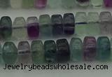 CRB406 15.5 inches 5*8mm rondelle fluorite gemstone beads