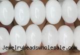 CRB4070 15.5 inches 5*8mm rondelle white jade beads wholesale