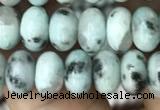 CRB4075 15.5 inches 5*8mm rondelle sesame jasper beads wholesale