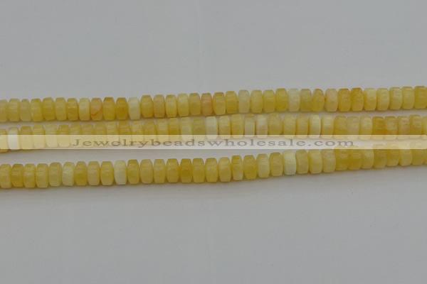 CRB410 15.5 inches 5*8mm rondelle yellow jade beads wholesale