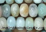 CRB4100 15.5 inches 4*6mm faceted rondelle amazonite beads