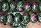 CRB4119 15.5 inches 5*8mm faceted rondelle imitation ruby zoisite beads