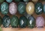 CRB4120 15.5 inches 5*8mm faceted rondelle Indian agate beads