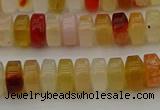 CRB413 15.5 inches 5*8mm rondelle yellow agate beads wholesale