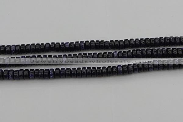 CRB420 15.5 inches 5*8mm rondelle blue goldstone beads wholesale