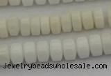 CRB423 15.5 inches 5*8mm rondelle white porcelain beads wholesale