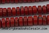 CRB438 15.5 inches 5*8mm rondelle red jasper beads wholesale