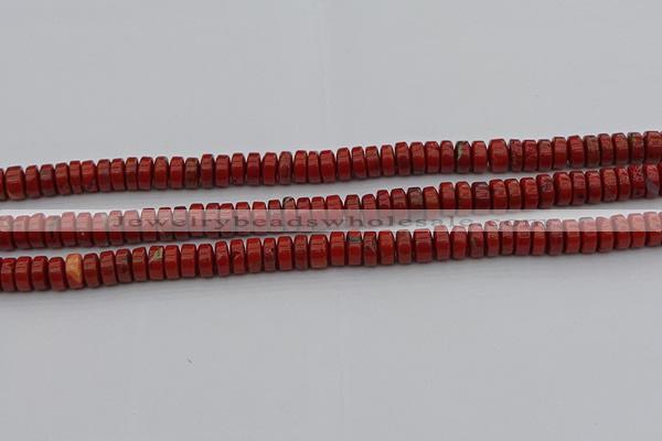 CRB438 15.5 inches 5*8mm rondelle red jasper beads wholesale