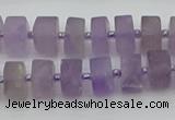 CRB457 15.5 inche 6*10mm tyre matte amethyst gemstone beads