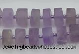 CRB458 15.5 inche 8*12mm tyre matte amethyst gemstone beads