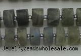 CRB483 15.5 inches 6*10mm tyre labradorite gemstone beads