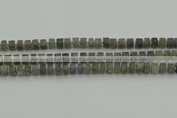 CRB483 15.5 inches 6*10mm tyre labradorite gemstone beads