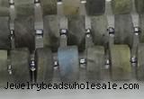 CRB484 15.5 inches 7*12mm tyre labradorite gemstone beads